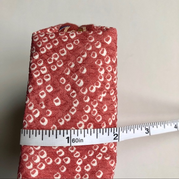 NEW Japanese Coin Purse Pouch Bag Floral Bamboo Print Handmade Small NWOT - Picture 8 of 12